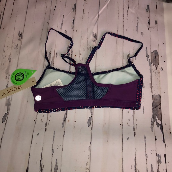 🌊Roxy Caribbean Sunset Zip Bikini Top dots - Picture 5 of 5